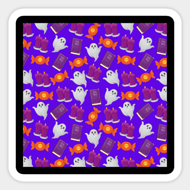 Halloween Seamless Pattern Sticker by aquariart